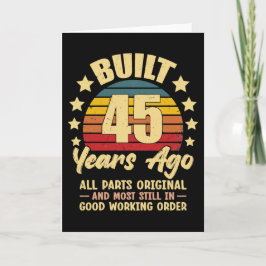 45 Years Ago All Parts Original 45th Birthday Helgkort