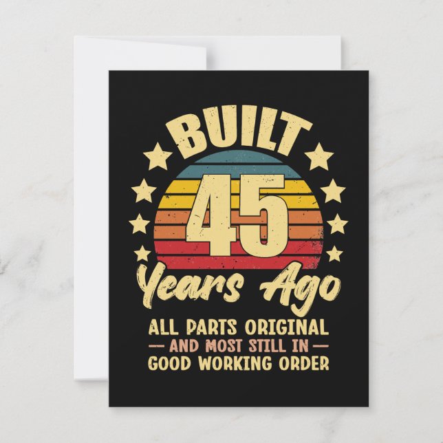 45 Years Ago All Parts Original 45th Birthday Julkort (Framsida)