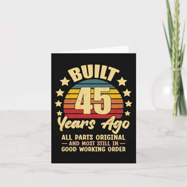 45 Years Ago All Parts Original 45th Birthday Kort (Framsida)