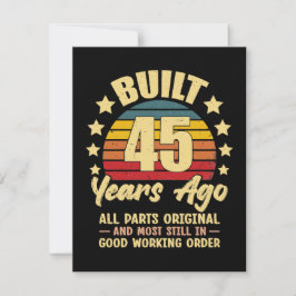 45 Years Ago All Parts Original 45th Birthday Tack Kort