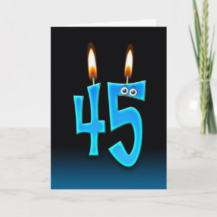 45th Birthday Candles Kort