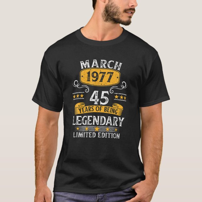 45Th Birthday Gift 45 Years Old Awesome Since Marc T Shirt (Framsida)