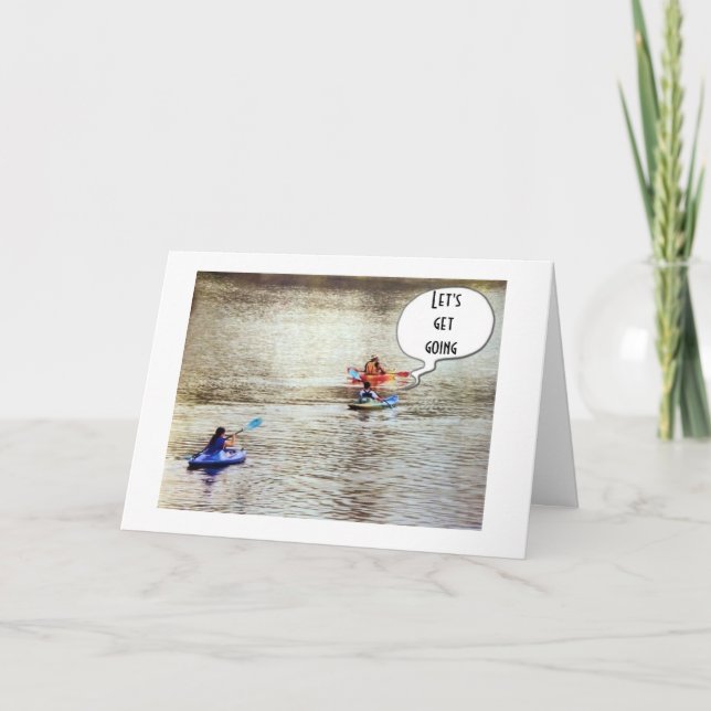 **45th BIRTHDAY** GREETING CARD KAYAK STIL Kort (Framsida)