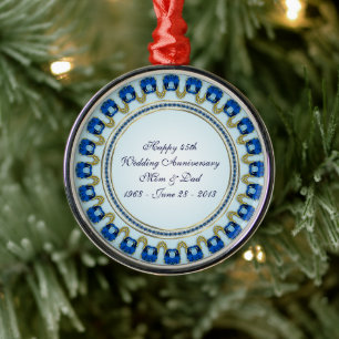 45th Bröllopsdagprydnad Julgransprydnad Metall