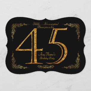 45th, Gatsby för födelsedagsfest 45th, underbart, Inbjudningar