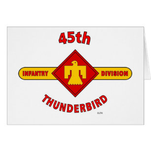 45TH INFANTERIUPPDELNING "THUNDEBIRD " HÄLSNINGSKORT