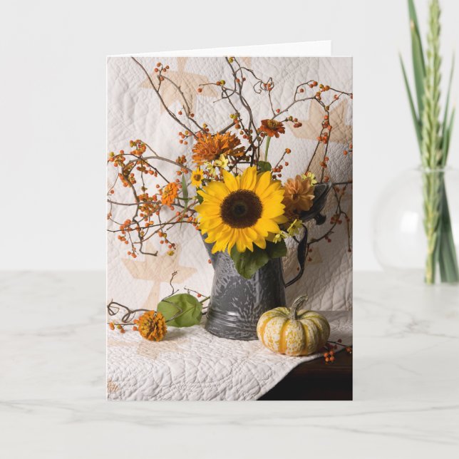 4663 Höstbildshälsningskort för Blommigt Kort (Framsida)