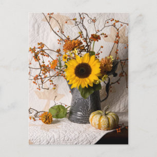 4663 Vyvykort för höstBlommigt Vykort