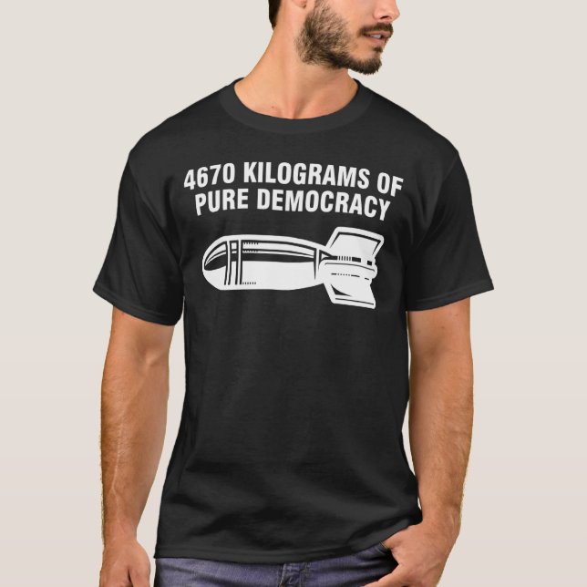 4670 kg ren demokrati t shirt (Framsida)