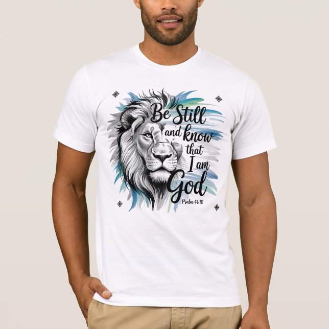 46:10 Var stilla och vet att jag är Gud T Shirt (Framsida)