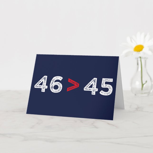 46 > 45 - Trump Borttappad Biden Won I Kort (Liten växt)