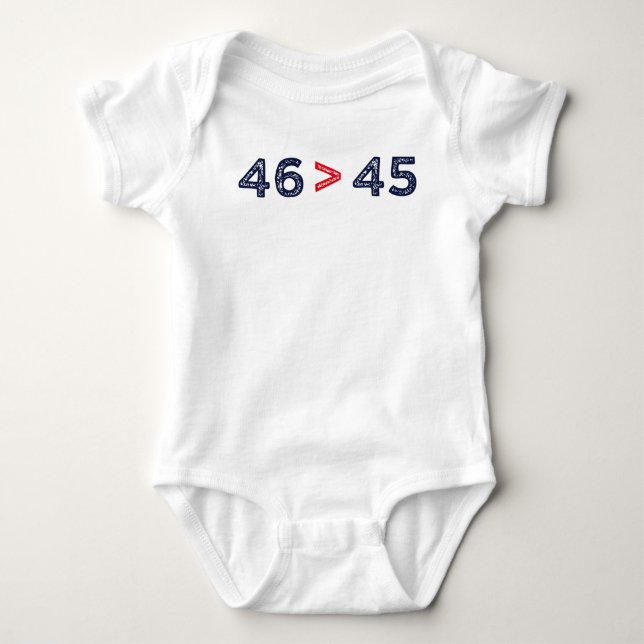 46 > 45 - Trump Borttappad Biden Won I T Shirt (Framsida)