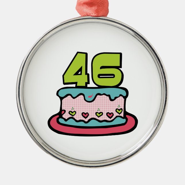 46 Ålderskaka Julgransprydnad Metall (Framsidan)