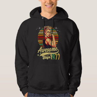 46 år gammal Fantastisk sedan 1977 46:e födelsedag Hoodie