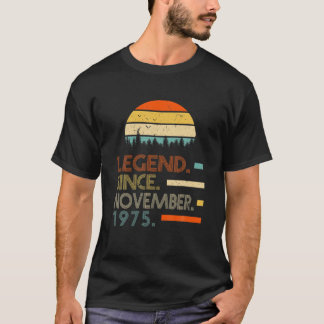 46 år gammal retro Birthday Gift-legend sedan nove T Shirt