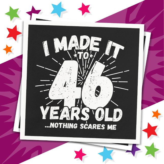 46 år gammalt sarkastiskt minne funny 46:e födelse pappersservett (Skapare uppladdad)