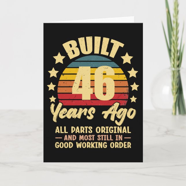46 år sedan Alla delar original 46-årsdag Kort (Framsida)