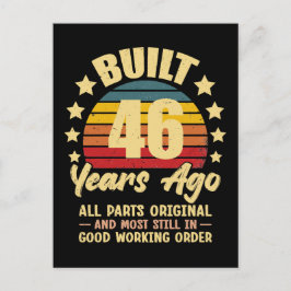 46 år sedan Alla delar original 46-årsdag Vykort