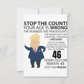 46 år Trump Grattis på födelsedagen nun Funny