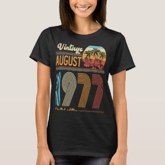 46 ÅRS Vintage på födelsedagen augusti 1977 Kvinno T Shirt