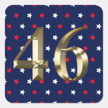 "46" Biden President, Biden Harris 2020 Guld Blue