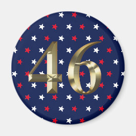 "46" Biden President, Biden Harris 2020 Guld Blue Magnet