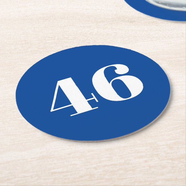 "46" Biden President, Biden Harris 2020, val Underlägg Papper Rund (Vinklad)