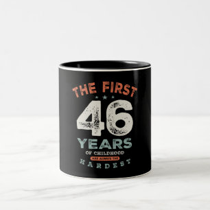 46 Birthday Funny 46 Years Två-Tonad Mugg