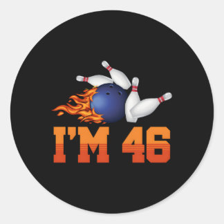 46 Bowling Ball Sports Player 46:e Runt Klistermärke