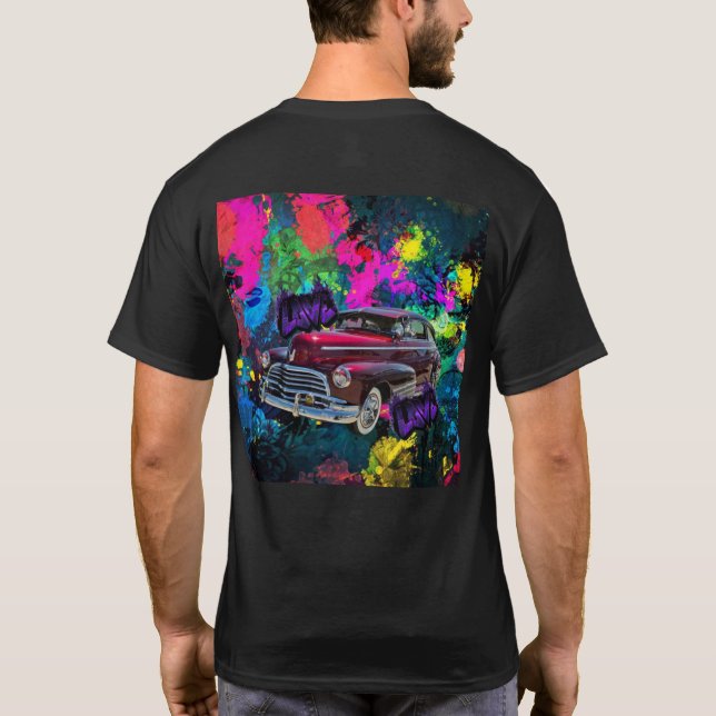 46 Chevy Fläckig Målad CBDOilPrincess  T Shirt (Baksida)