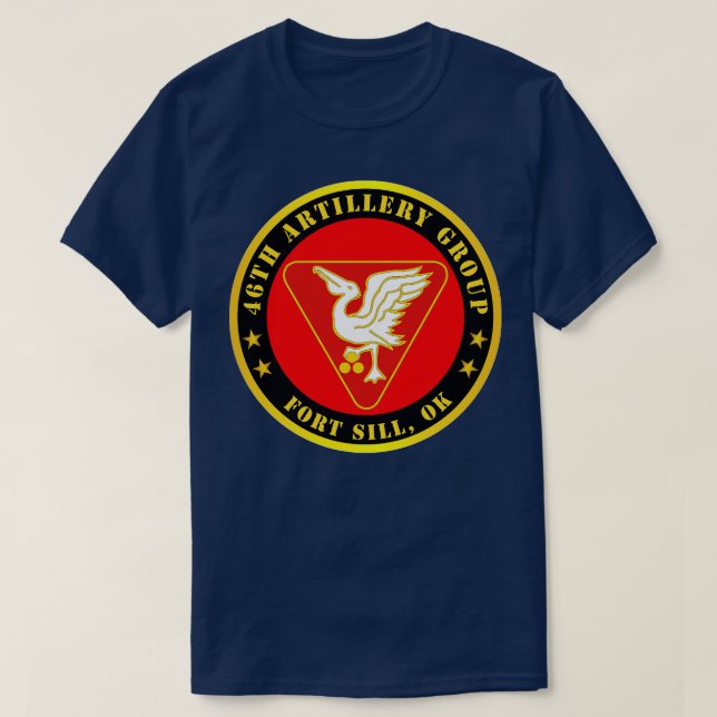 46:e artillerigruppen Fort Sill OK T Shirt (Design framsida)
