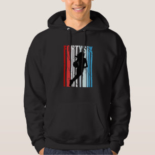 46:e Basketball Birthday Womens Retro Vinta Hoodie