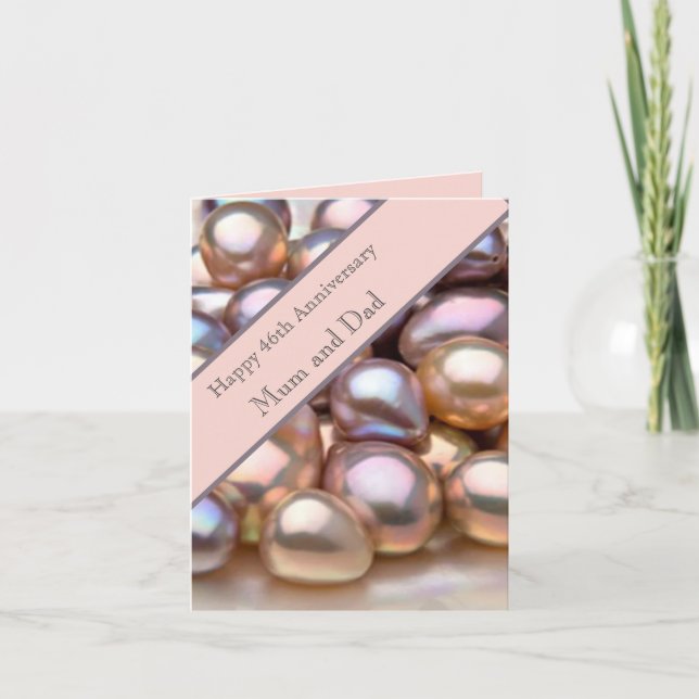 46:e Bröllop-årskort Kort (Framsida)