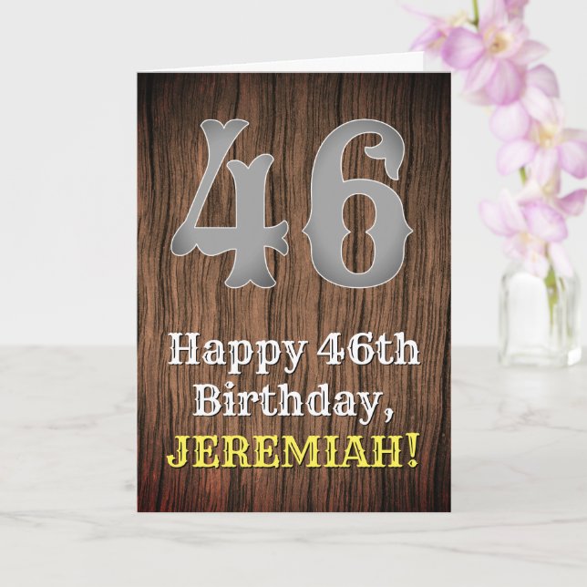 46:e födelsedag: Land Western Inspired Titta, Namn Kort (Orkide)