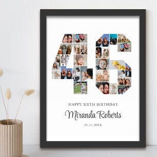 46:e födelsedag nummer 46 Anpassningsbars fotokoll Poster