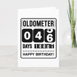 46:e födelsedag: Oldometer Card Tack Kort