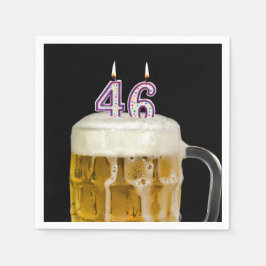 46:e födelsedag svart pappersservett