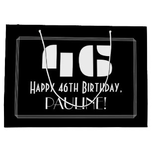 46:e födelsedagen ~ Art Deco Inspired Titta "46" +