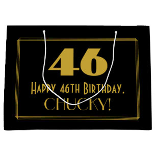 46:e födelsedagen - Art Deco Inspired Titta "46" o