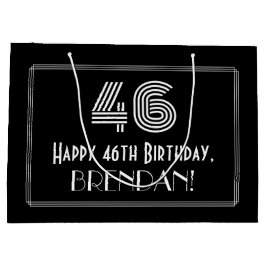 46:e födelsedagen - Art Deco Inspired Titta "46" o