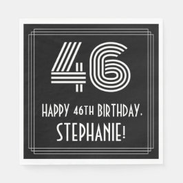 46:e födelsedagen: Art Deco Inspired Titta "46" + Pappersservett