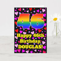 46:e födelsedagen: Loving Hearts Mönster, regnbåge