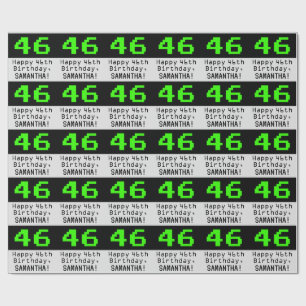46:e födelsedagen - Nerdy/Geeky Stil "46" och Namn Presentpapper