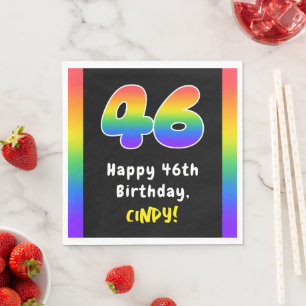 46:e födelsedagen: Rainbow Spectrum nr 46, Anpassa Pappersservett