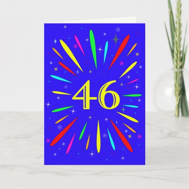 46:e födelsedagsexplosionskort kort (Framsida)