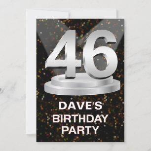 46:e Födelsedagsfest inbjudan Lägg till Namn