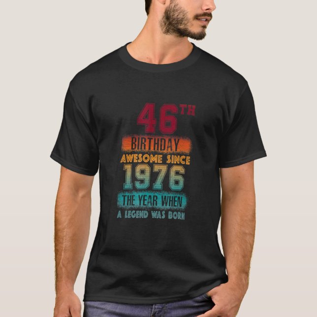 46:e Födelsedagsfesten Fantastisk sedan 1976, 46 å T Shirt (Framsida)