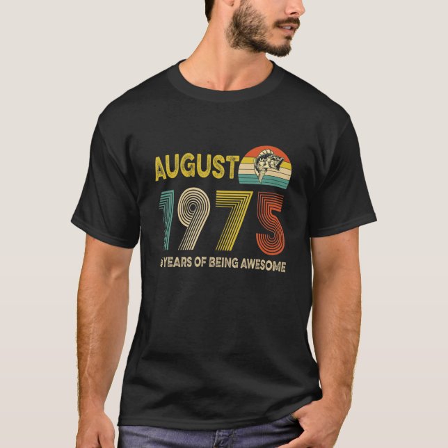 46:e födelsedagspresenten augusti 1975 46 år av få t shirt (Framsida)