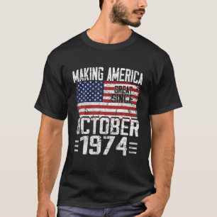 46:e födelsedagspresenten oktober 1974 Amerikansk  T Shirt