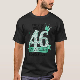 46 & Fabulous I Turquise White Party Group Photo T Shirt